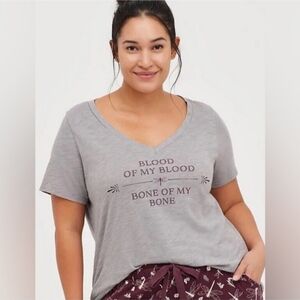 Outlander The Series Torrid Collection Blood Of My Blood Gray V-Neck Womens Top